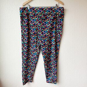 Disney Epcot Rainbow Geometric Print Leggings Size XXL